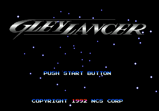 Gleylancer title screen for Sega Mega Drive